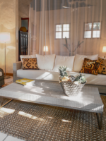 Sofá Monica, tejido para exterior + tela Sunbrella