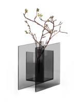 Florero Ennio grande, vidrio azul