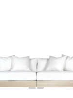 Sofá Monica, tejido para exterior + tela Sunbrella