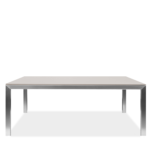 Mesa Treviso, cubierta de vidrio, 150x150x75h