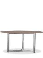 Mesa Veneto, cubierta de cristal, 140Øx75h