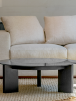 Mesa Pasadena central, cubierta cristal  100Øx35h