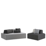 Escuadra Cossimo modular tela gris moda in casa