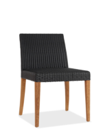 Silla Tropicana tejido sin brazos negro exterior moda in casa