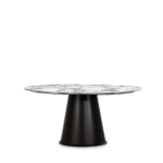 Mesa Funghi con cubierta de mármol, 160Ø x75h
