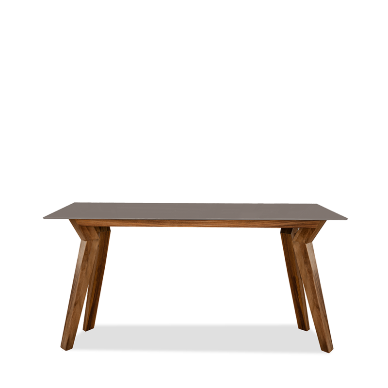 Escritorio Beirut, madera Coru y cubierta cristal